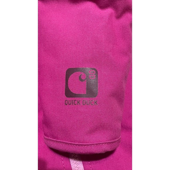 Carhartt Infant Sz 6 Hot Pink Bunting Snowsuit Insulated Quilt-Lined EXCELLENT - Picture 6 of 11